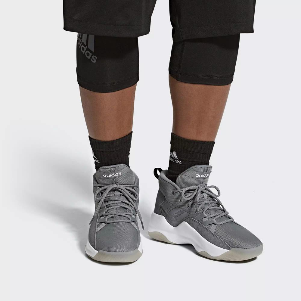 Adidas Streetfire Tenis De Basketball Grises Para Hombre (MX-21787)